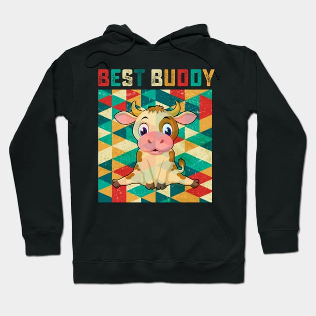 Best Buddy Cow Hoodie by danieldamssm